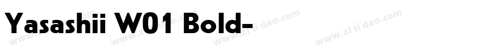 Yasashii W01 Bold字体转换